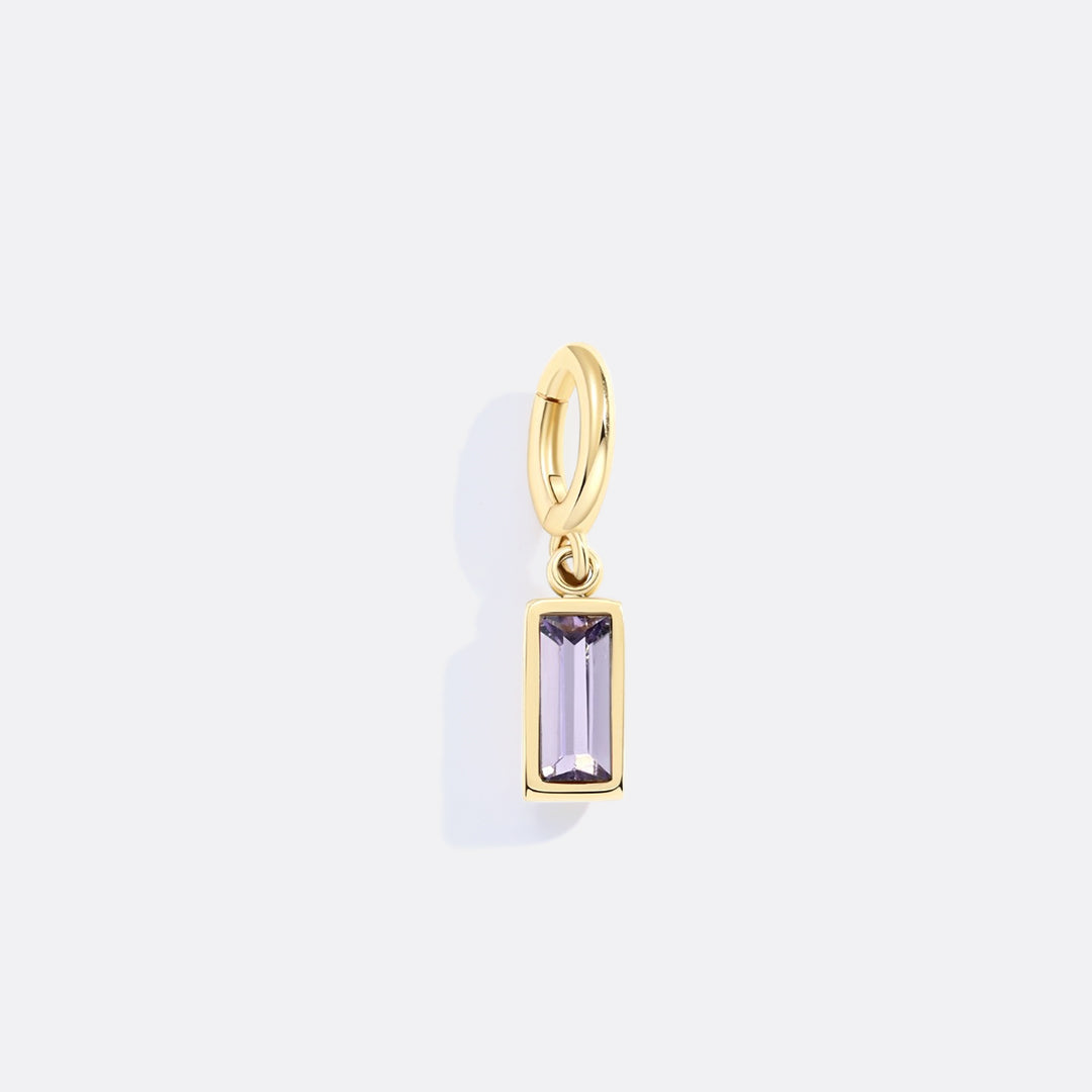 Mint & Lily Dainty Baguette Birthstone Charm