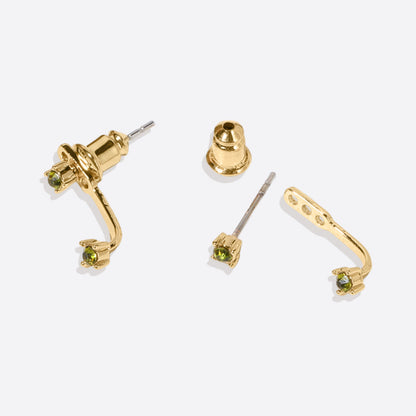 Mint & Lily Birthstone Drop Ear Jacket Earrings