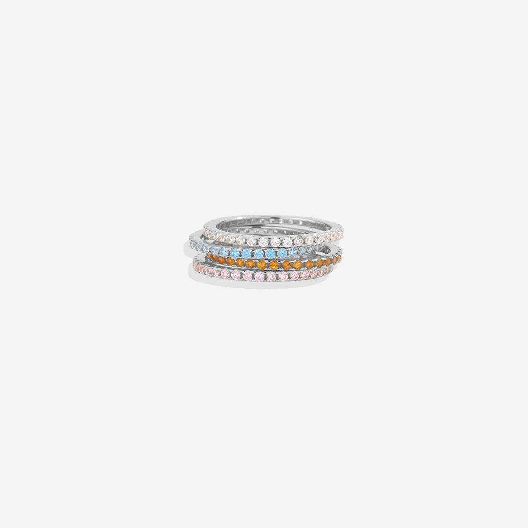 Mint & Lily July Birthstone Eternity Stacking Ring