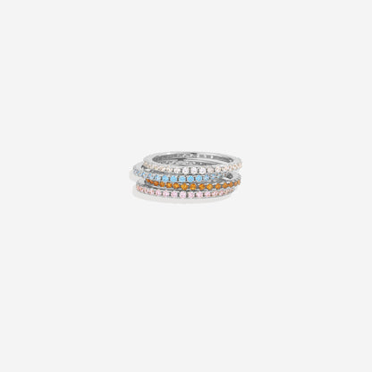 Mint & Lily July Birthstone Eternity Stacking Ring