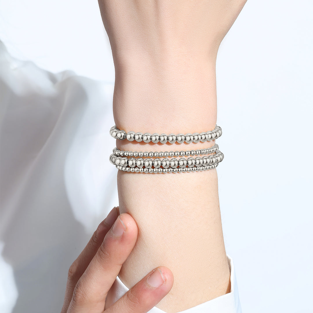 Mint & Lily 3mm & 5mm Beaded Bracelet Stacking Set