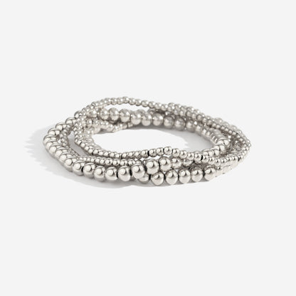 Mint & Lily 3mm & 5mm Beaded Bracelet Stacking Set