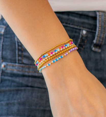 Mint & Lily Summer Beaded Bracelet Stacking Set