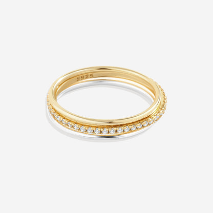 Mint & Lily Gold and Silver Stacking Ring Set