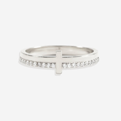 Mint & Lily Let God Be In Control Golden Cross Ring