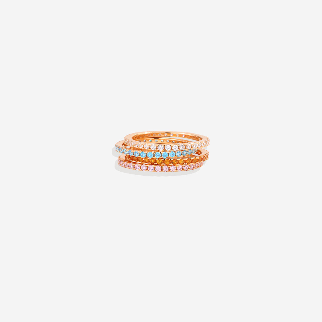 Mint & Lily July Birthstone Eternity Stacking Ring
