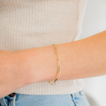 Mint & Lily Open Link Paperclip Chain Bracelet