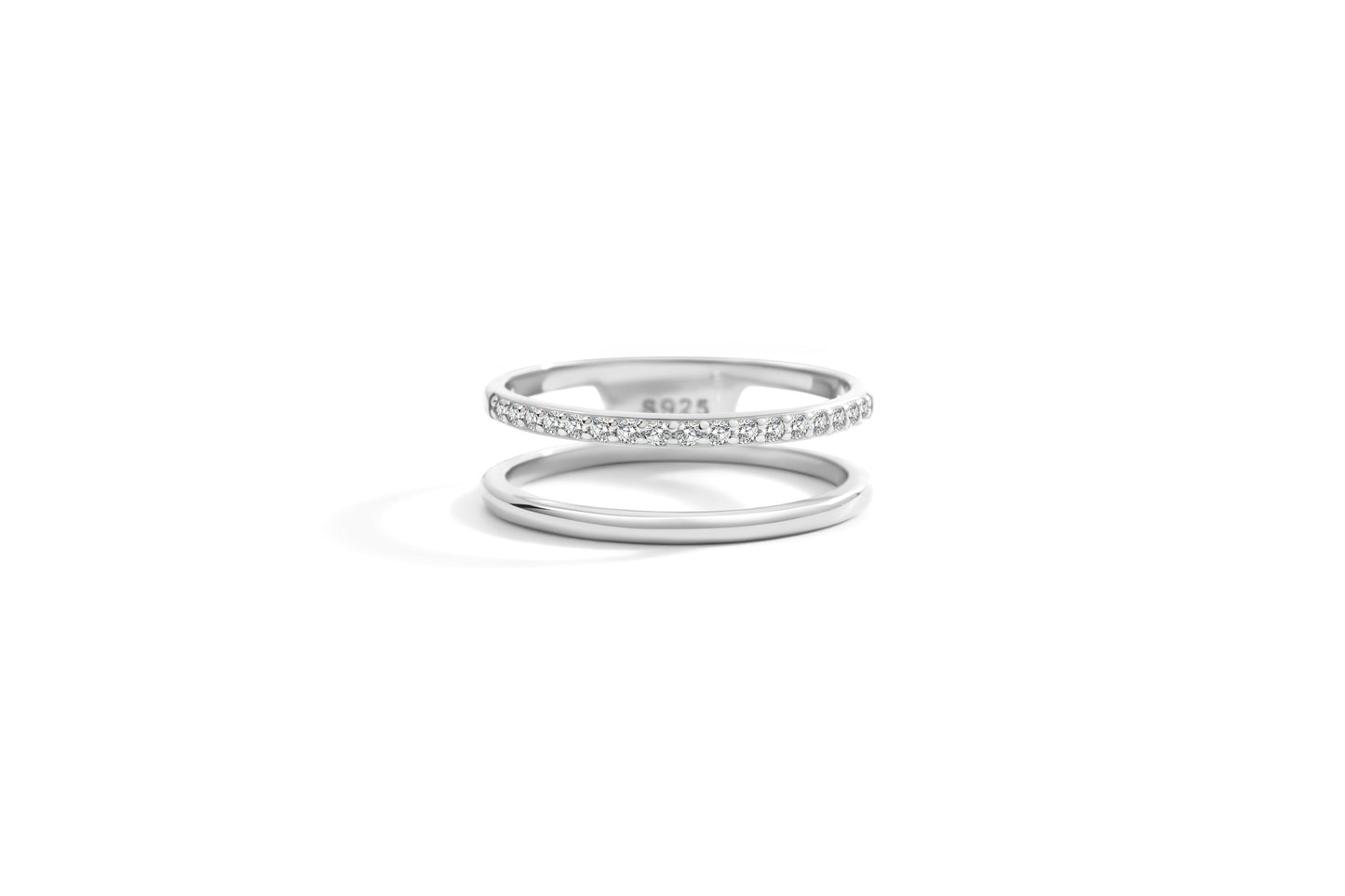 Mint & Lily Double Band Pave Ring