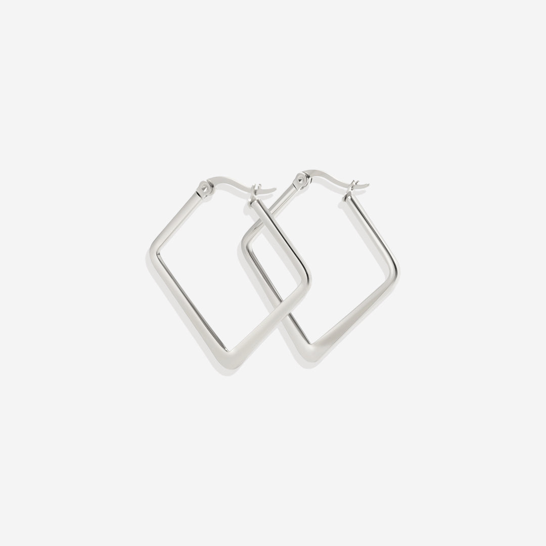 Mint & Lily Geometric Girl Boss Hoop Earrings