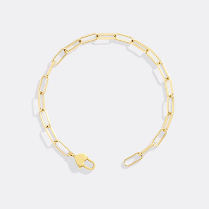 Mint & Lily Heart Padlock Bracelet