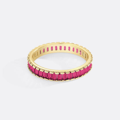Mint & Lily Baguette Birthstone Eternity Band