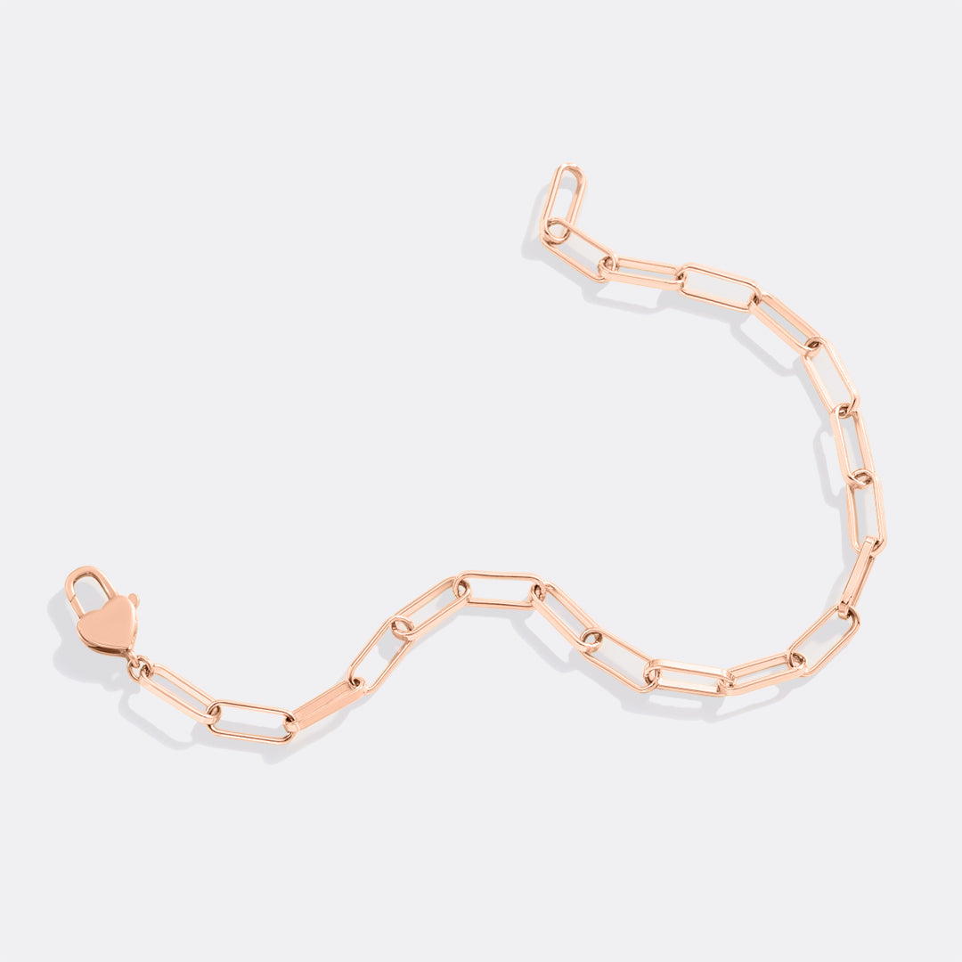 Mint & Lily Heart Padlock Bracelet