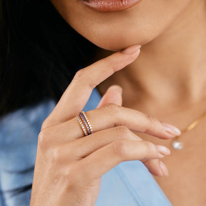 Mint & Lily April Birthstone Eternity Stacking Ring