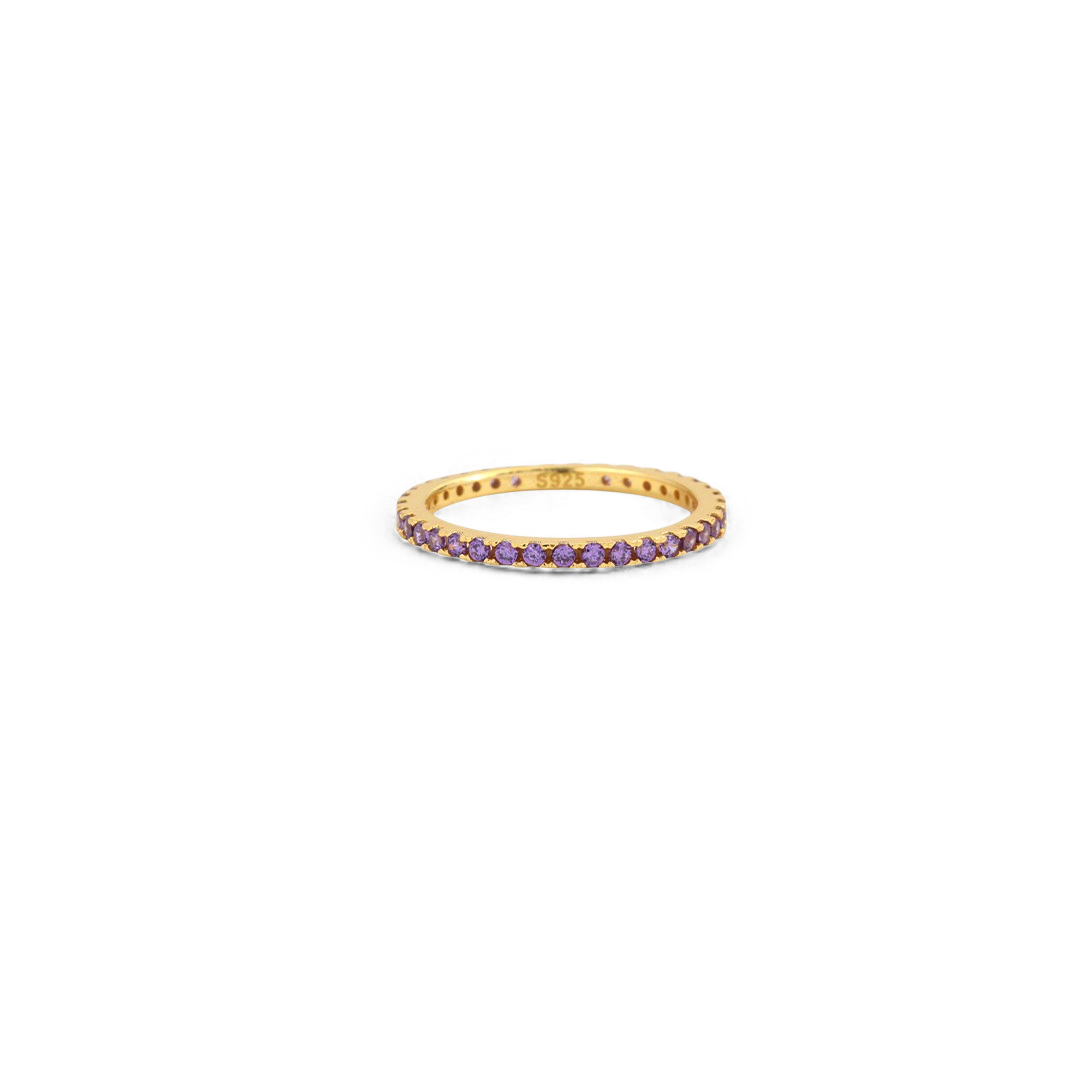 Mint & Lily Febuary Birthstone Eternity Stacking Ring