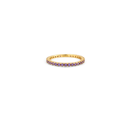 Mint & Lily Febuary Birthstone Eternity Stacking Ring