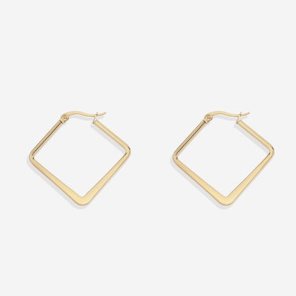 Mint & Lily Geometric Girl Boss Hoop Earrings