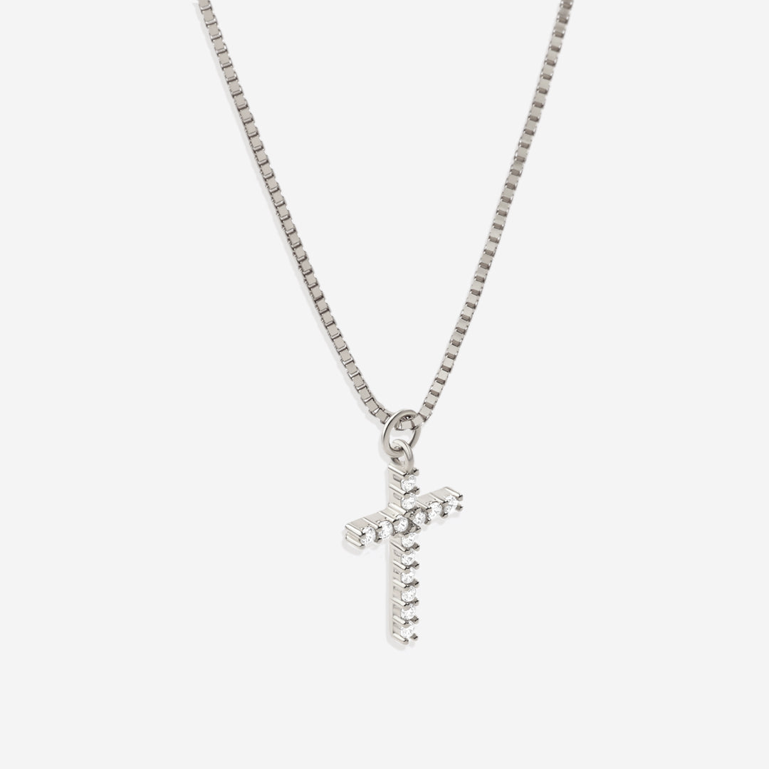 Mint & Lily Pave Cross Necklace