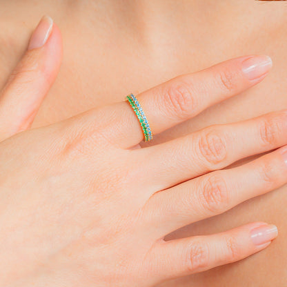 Mint & Lily April Birthstone Eternity Stacking Ring