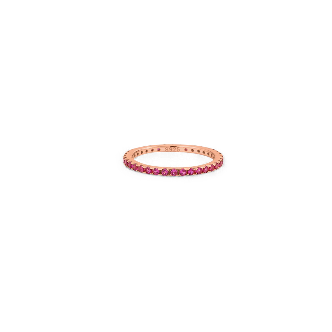Mint & Lily July Birthstone Eternity Stacking Ring