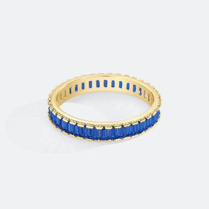 Mint & Lily Baguette Birthstone Eternity Band