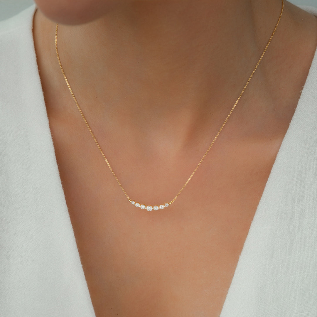 Mint & Lily Classic Arc Diamond Necklace