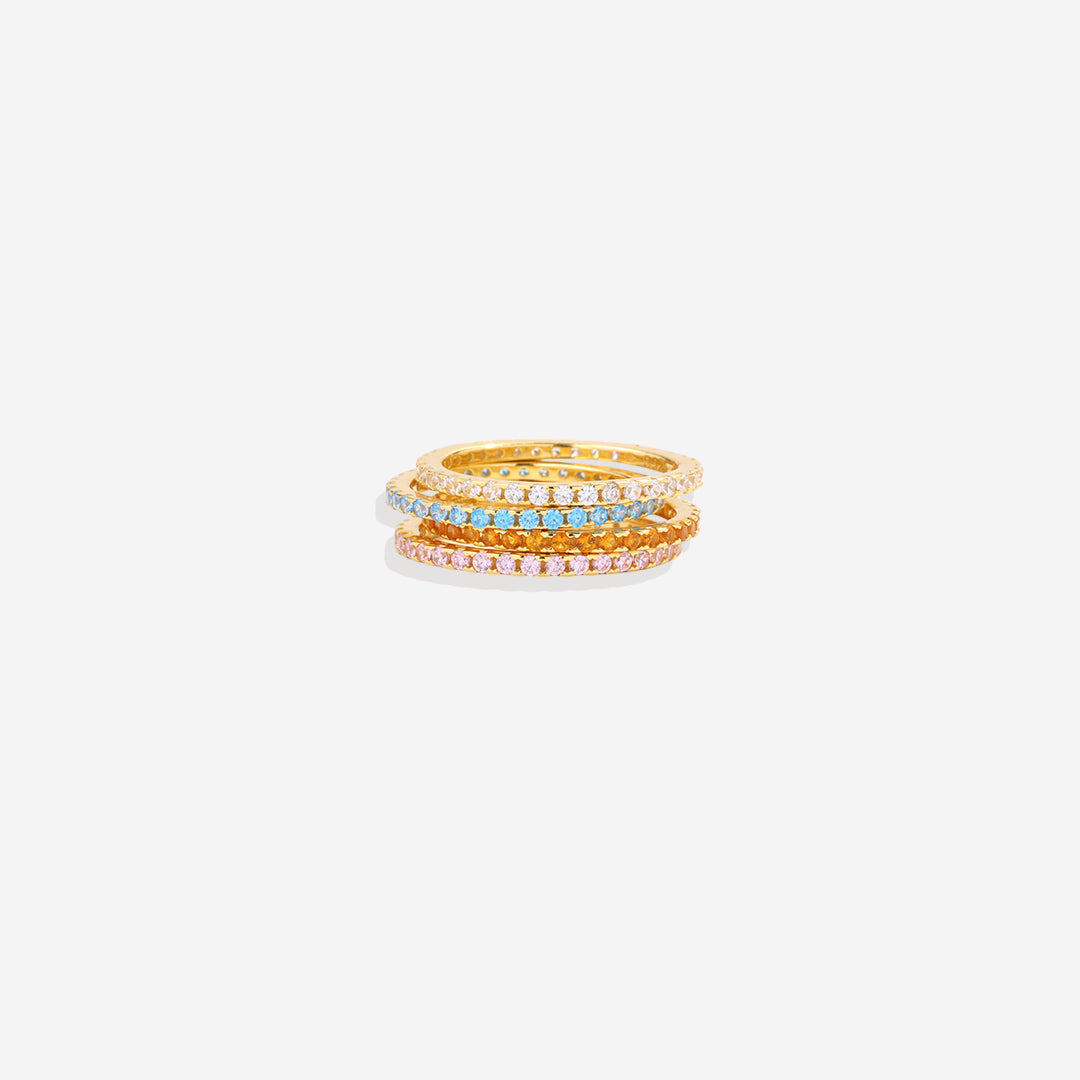 Mint & Lily July Birthstone Eternity Stacking Ring