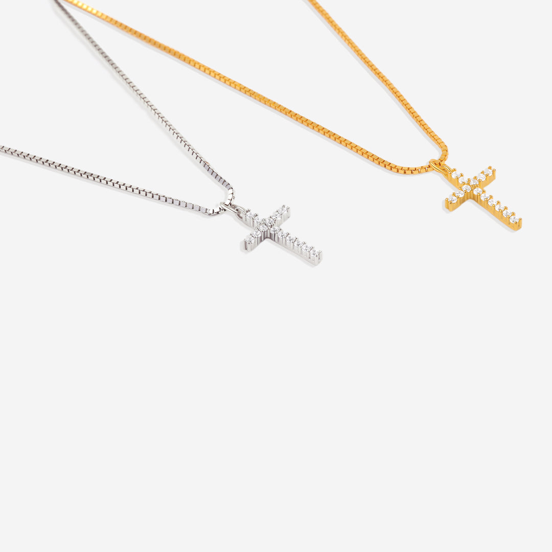 Mint & Lily Pave Cross Necklace