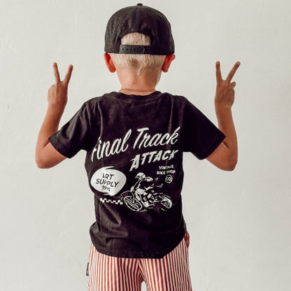Final Track Attack Tee - Black