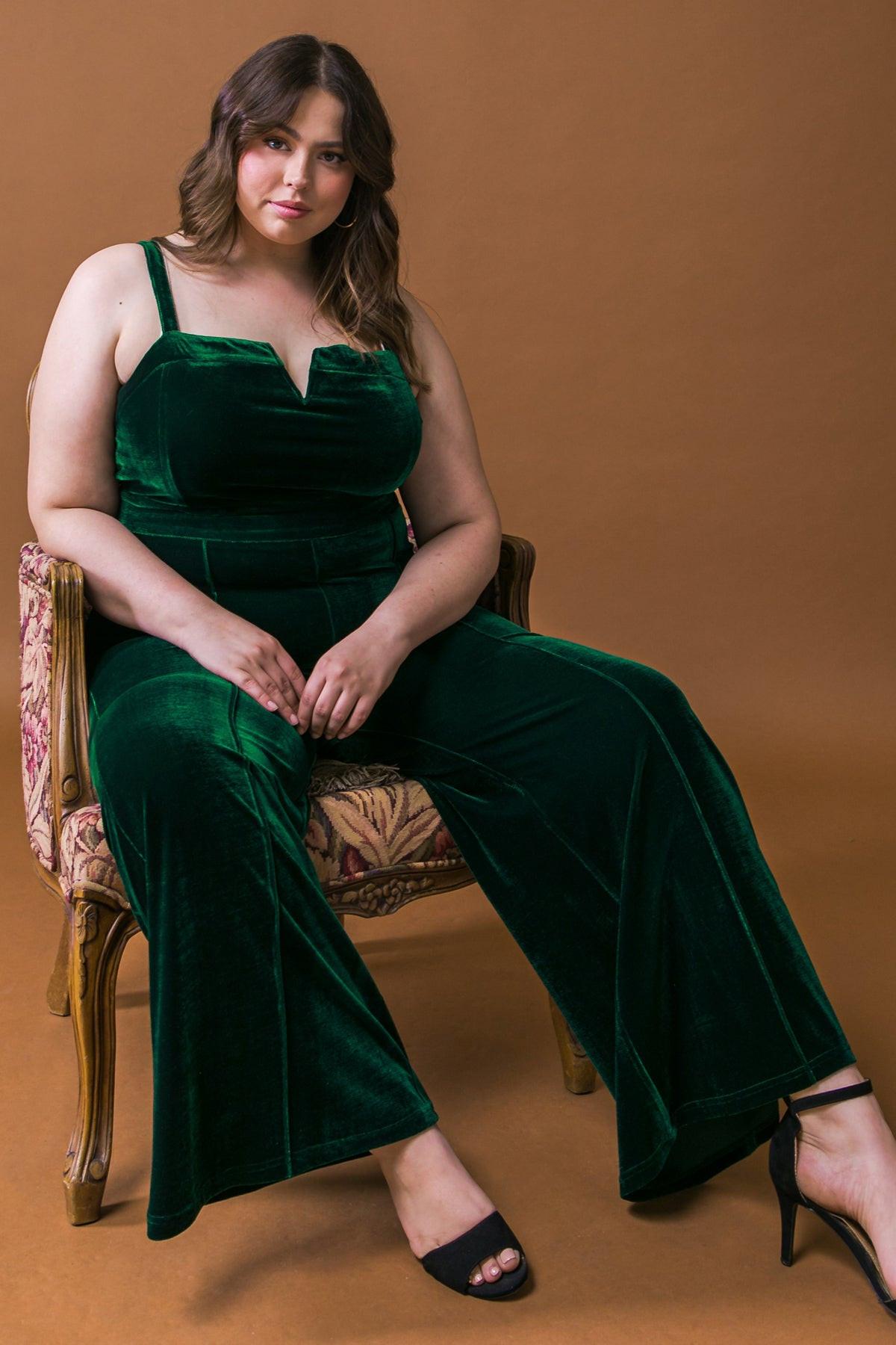 Blow a Kiss Velvet Jumpsuit
