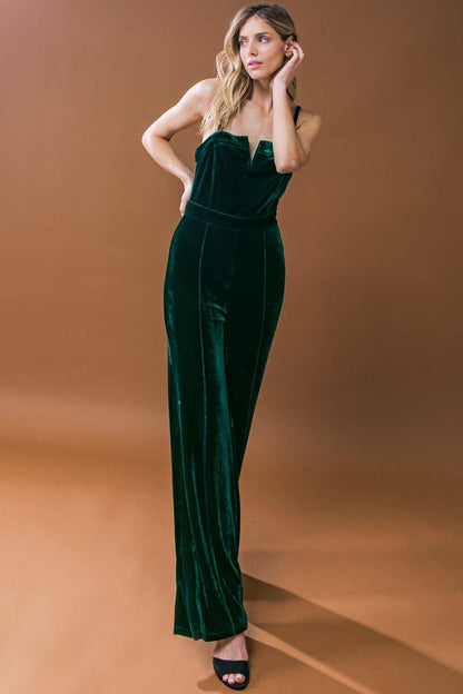 Blow a Kiss Velvet Jumpsuit