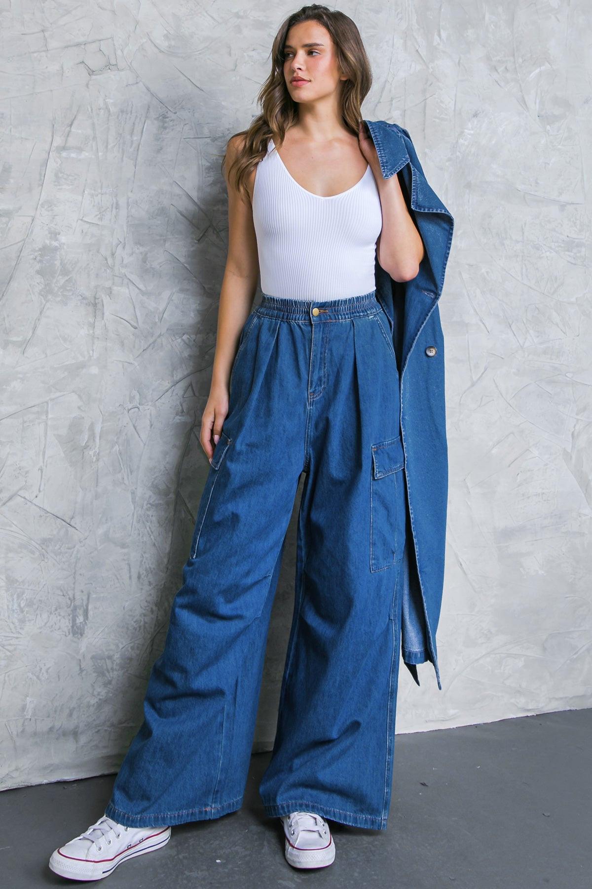 All the Buzz Washed Denim Pants