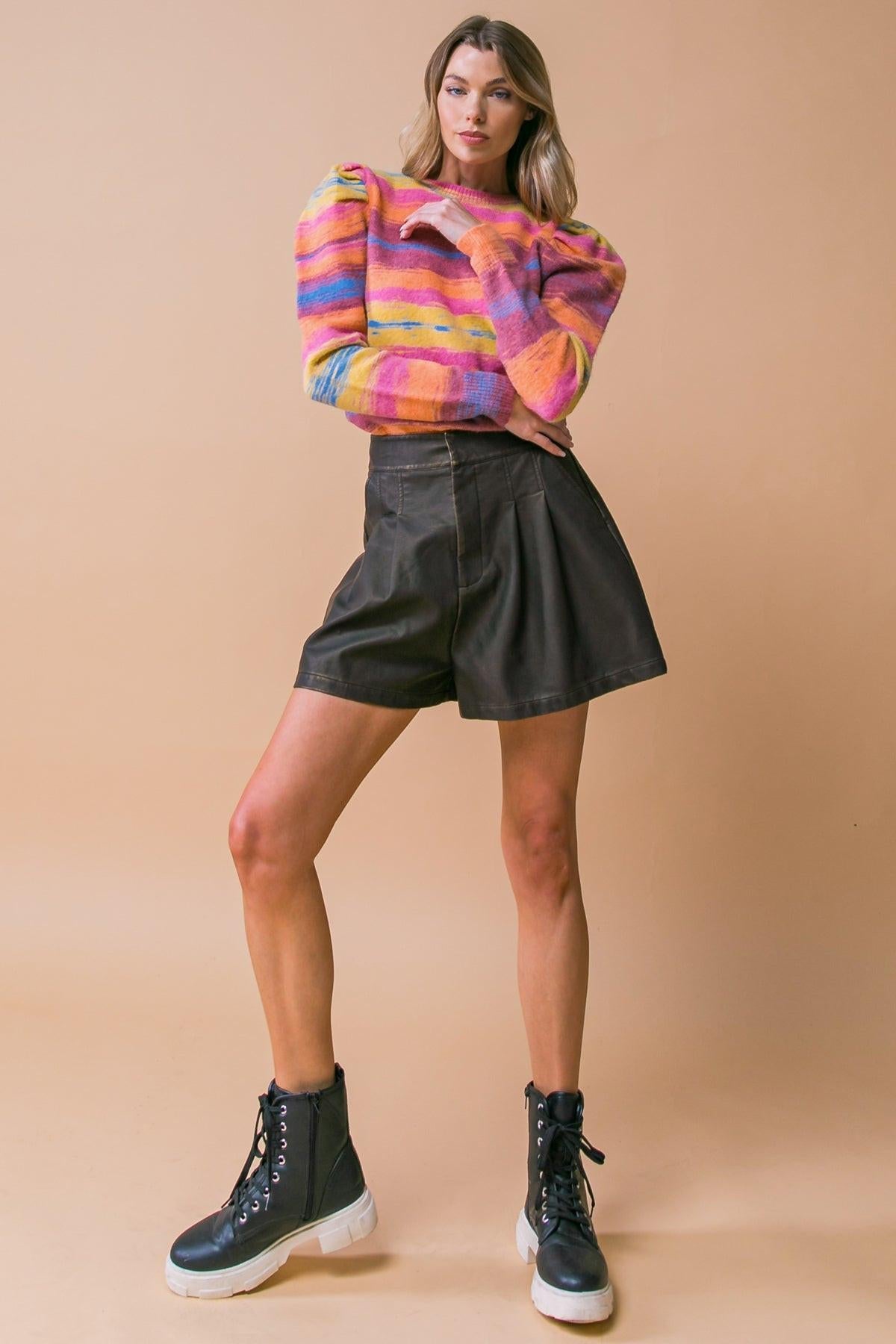 My Greatest Joy Leather Shorts