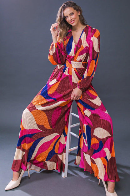 Set a Trend Plisse Jumpsuit