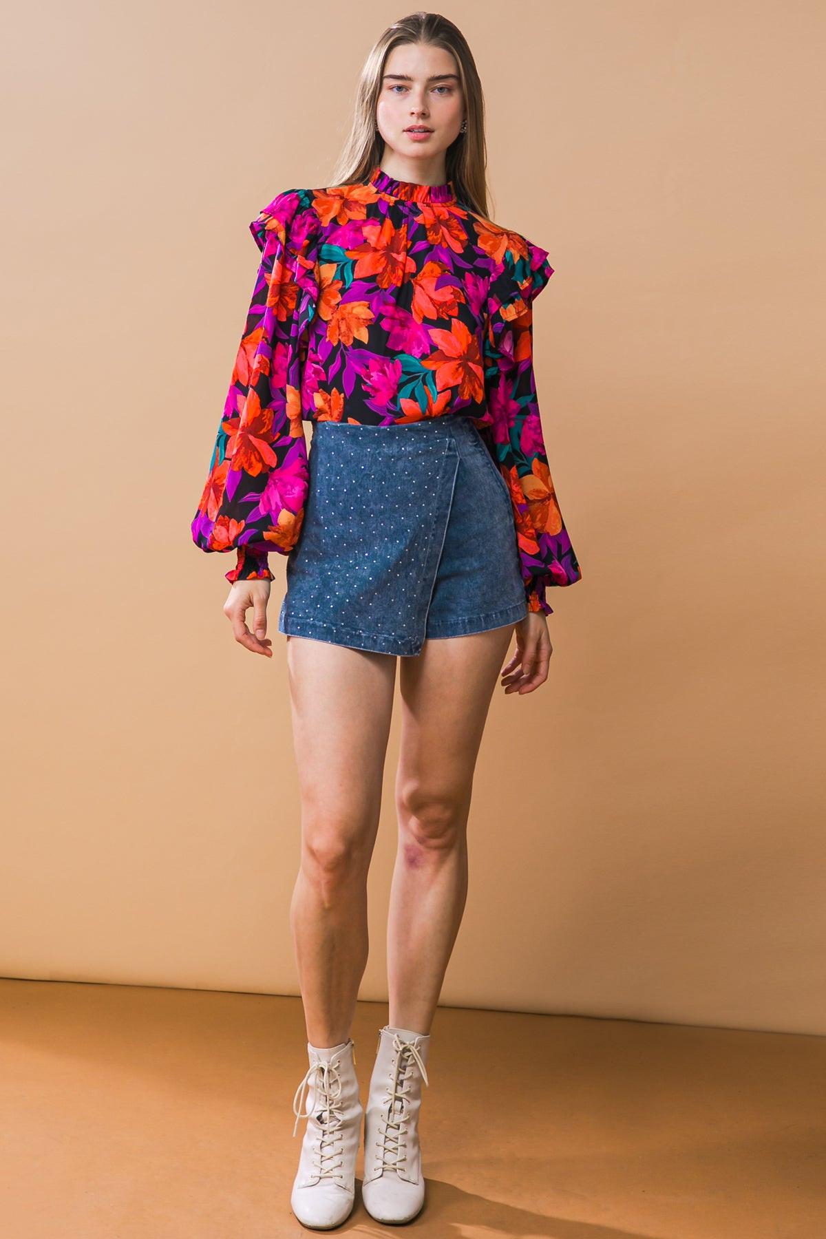 Posh Position Denim Skort
