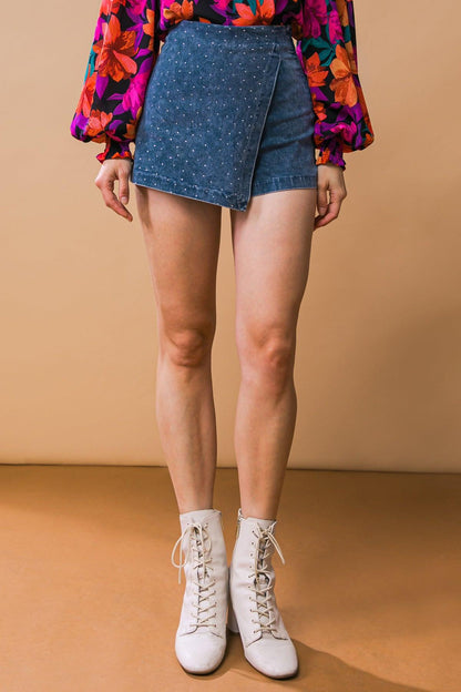 Posh Position Denim Skort