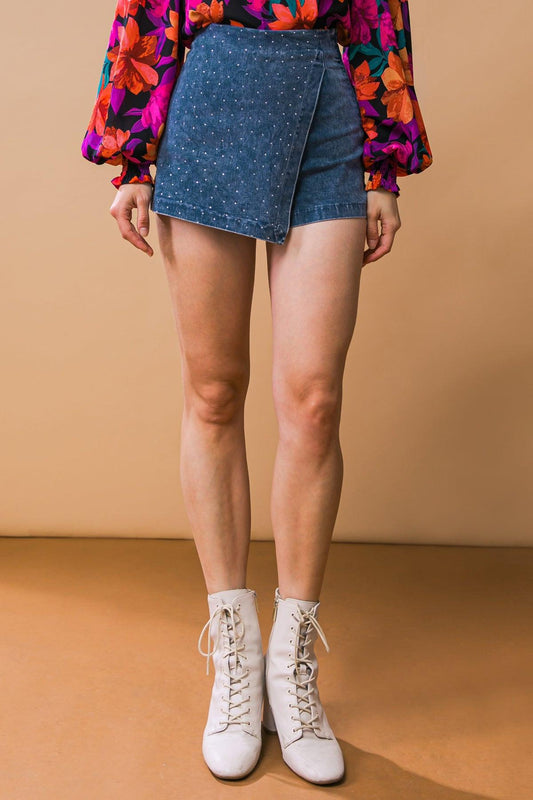Posh Position Denim Skort