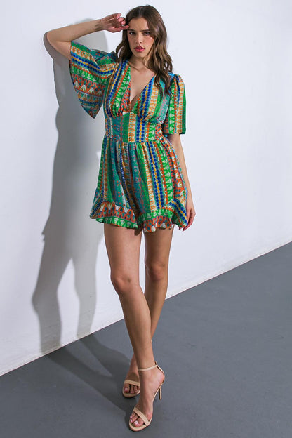 Refreshing Beauty Woven Romper