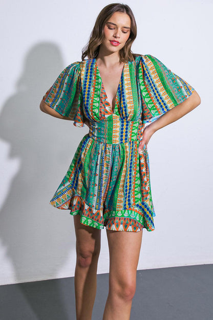 Refreshing Beauty Woven Romper