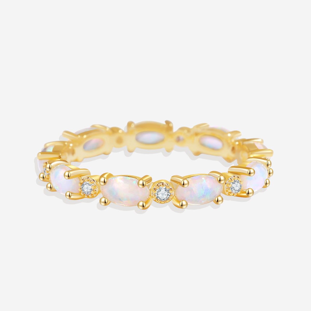 Mint & Lily Eternity Fire Opal Ring
