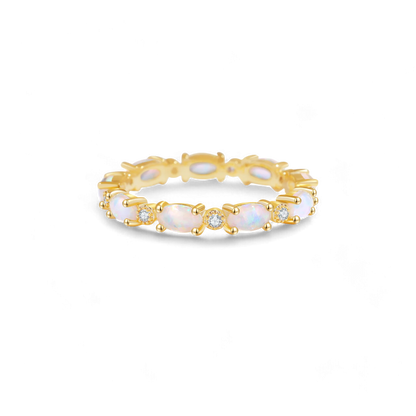 Mint & Lily Eternity Fire Opal Ring