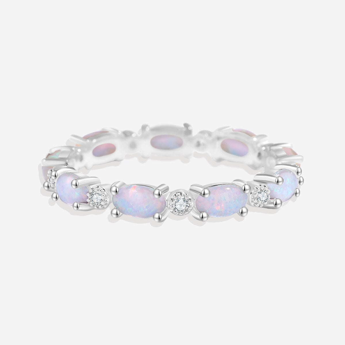 Mint & Lily Eternity Fire Opal Ring