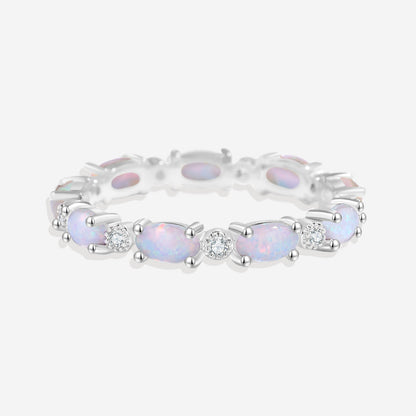 Mint & Lily Eternity Fire Opal Ring