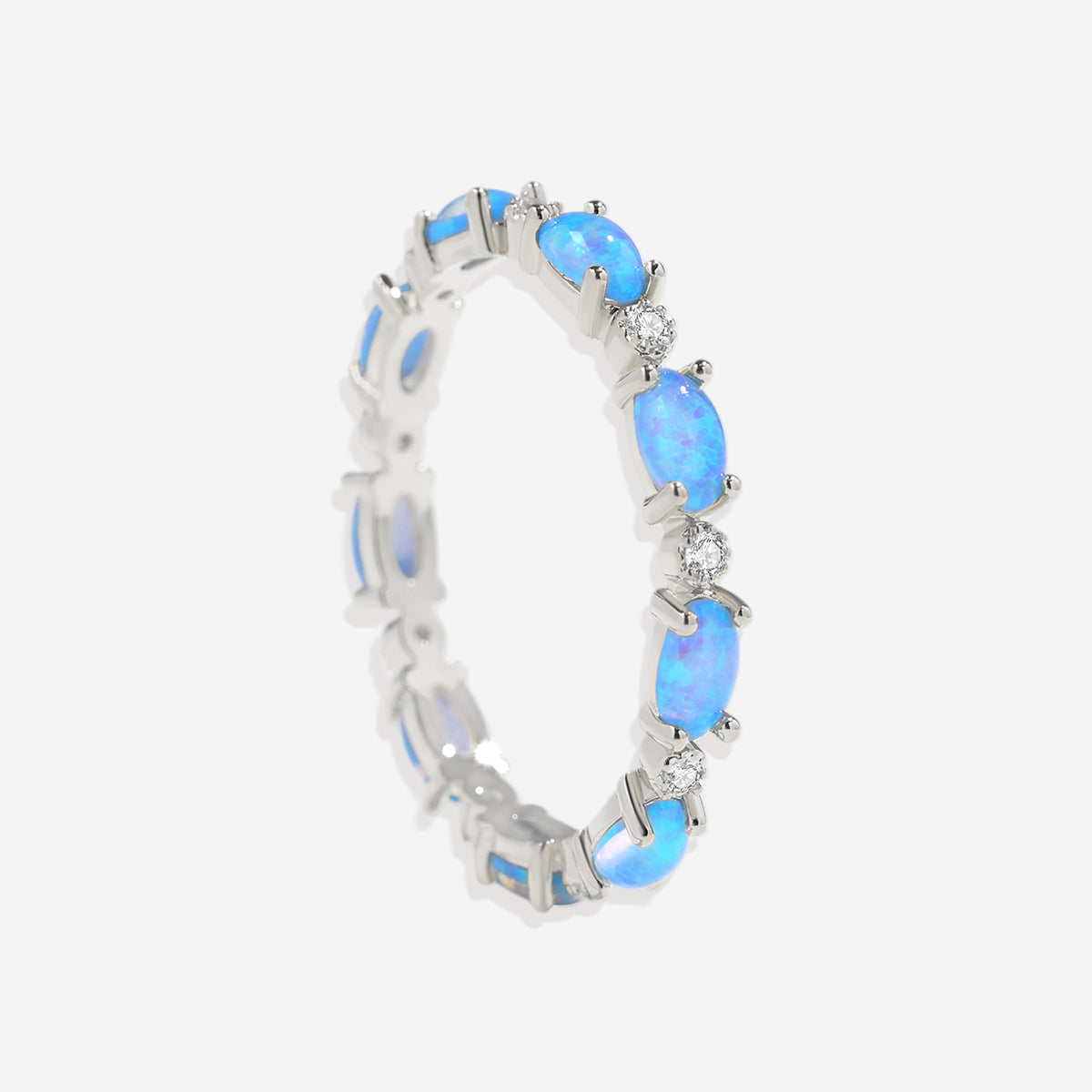 Mint & Lily Eternity Fire Opal Ring