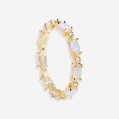 Mint & Lily Eternity Fire Opal Ring