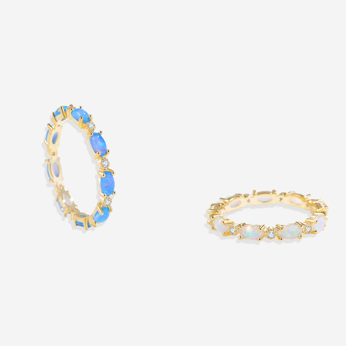 Mint & Lily Eternity Fire Opal Ring