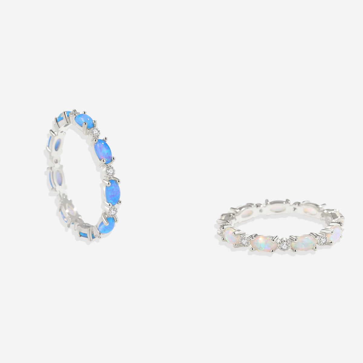 Mint & Lily Eternity Fire Opal Ring