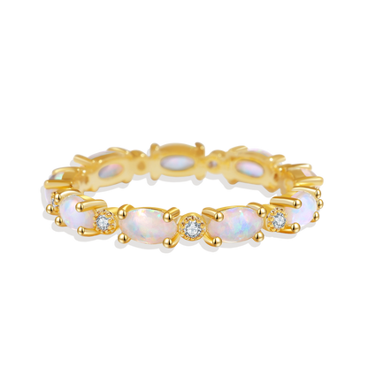 Mint & Lily Eternity Fire Opal Ring