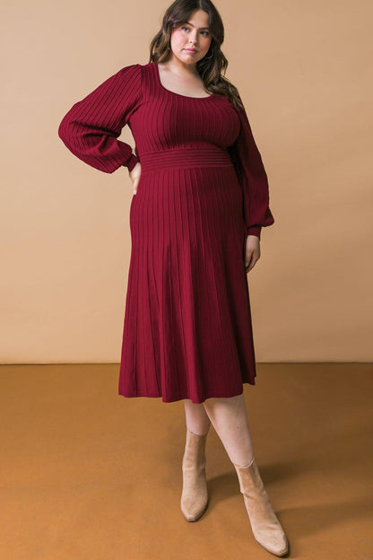 Keep Looking up Sweater Midi Dress