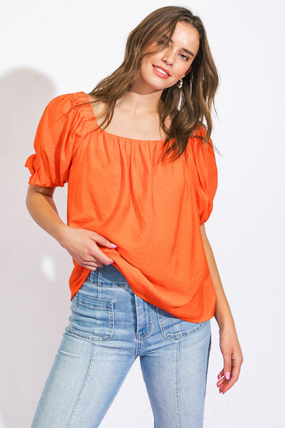 Call to Action Woven Top