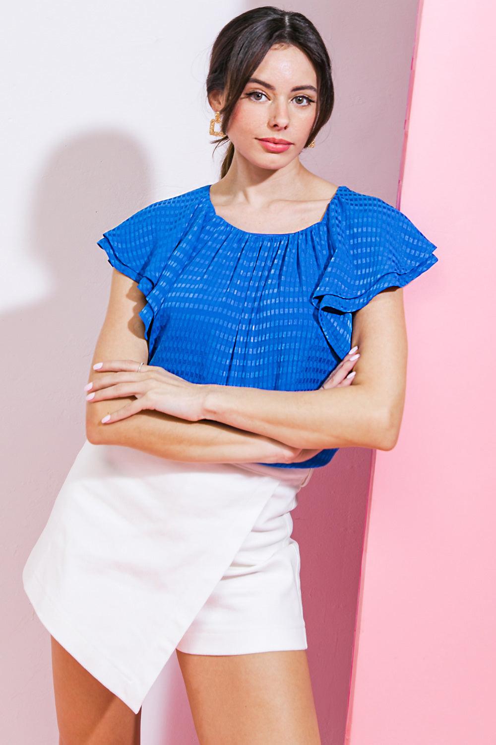 Wave Whispers Woven Top
